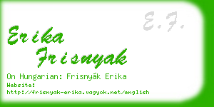 erika frisnyak business card