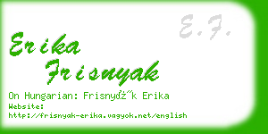 erika frisnyak business card